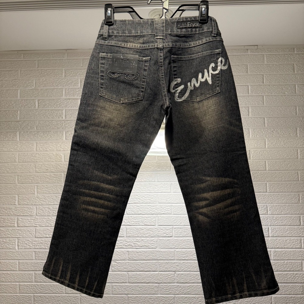 Lady Enyce Women's Square Stitch Jeans Dark Wash Low Rise Size 28 MSRP 71.00 - Picture 5 of 10